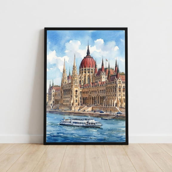Budapest Print: Cityscape Hungary Travel Art