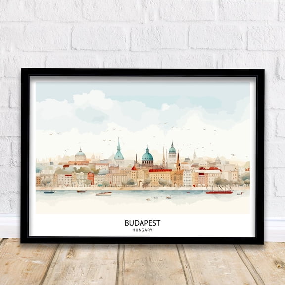 Budapest Print Hungary Danube River Cityscape Art