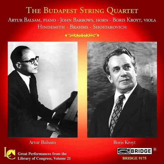 Budapest Quartet - Great Performances from the Library of Congress 21 - Music & Performance - CD