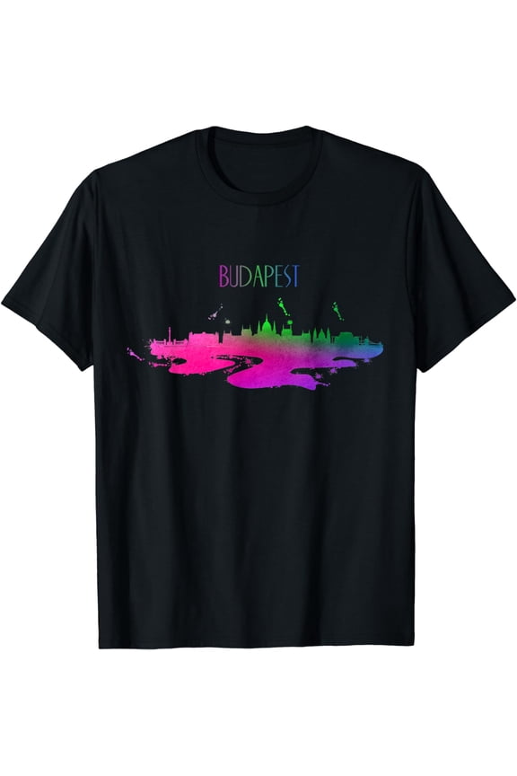 Budapest Skyline Watercolor Souvenir Hungary T-Shirt