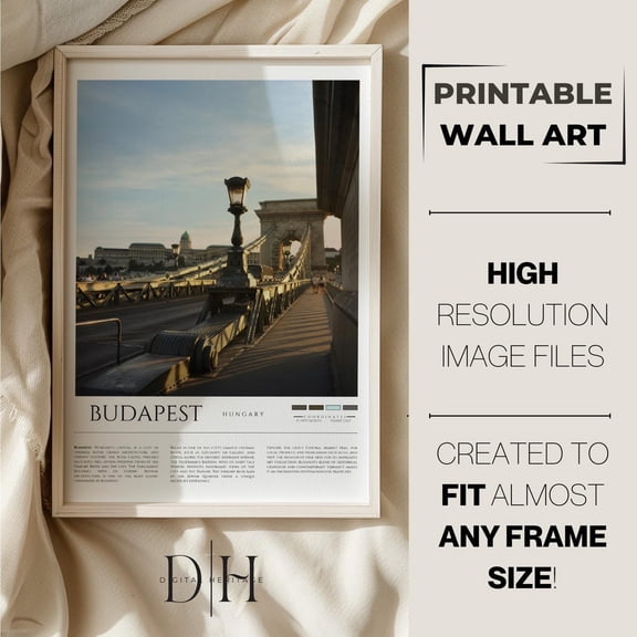 Budapest Travel Photo Poster: Hungary Wall Art, Unframed Poster Size 8x12