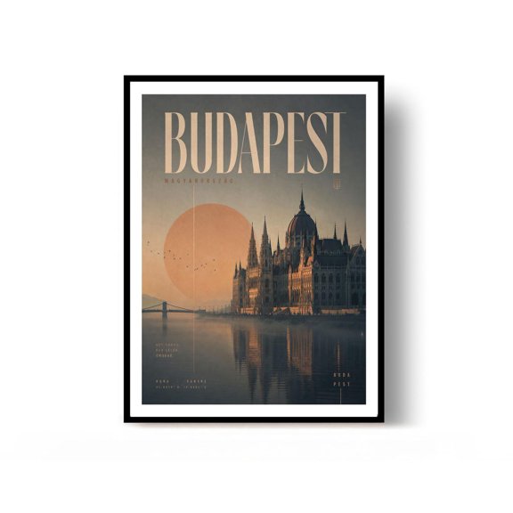 Budapest Travel Print Hungary Wall Decor