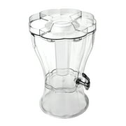 Buddeez 3.5 Gallon Break-Resistant Tritan Beverage Dispenser with Removable Ice-Cone and Party Top Lid that Holds Cups, Sweeteners, Garnishes and More