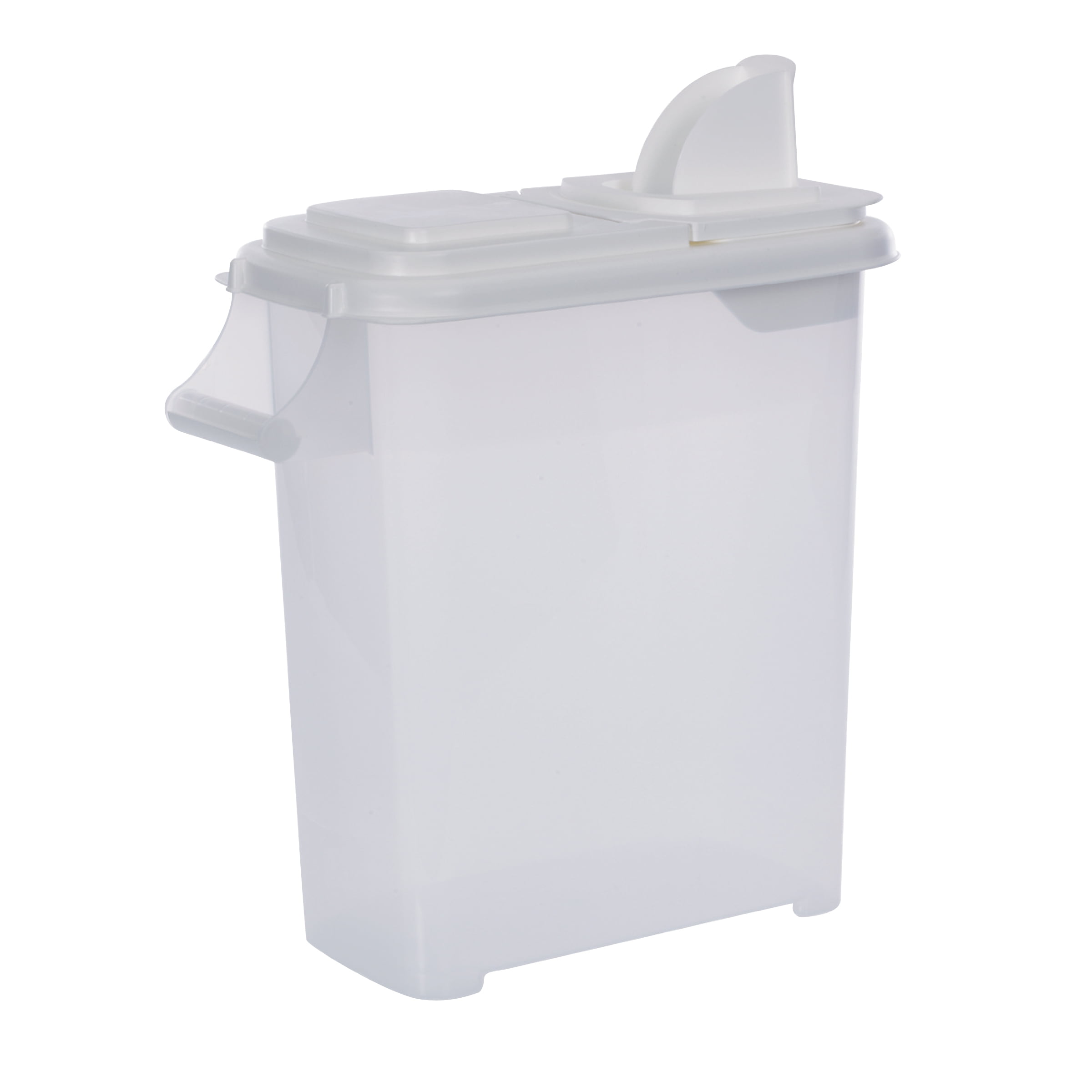 Clear 32 Quart Airtight Plastic Pet Food Dispenser