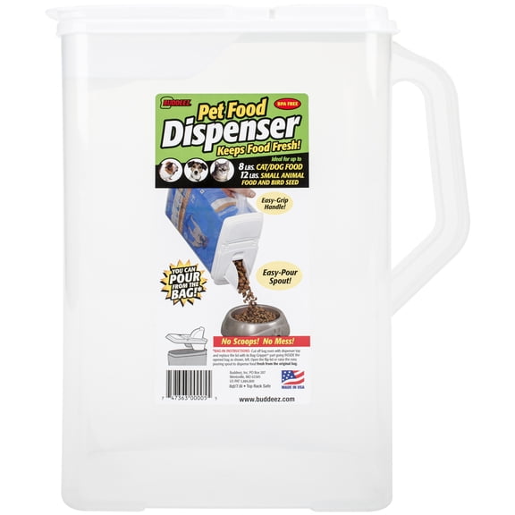 Buddeez Bag-In 8 Quart Pet Food Dispenser, Holds Up to 8 Lbs.