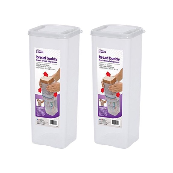 Buddeez Bread Buddy Transparent Plastic Sandwich Food Storage Container (2 Count)