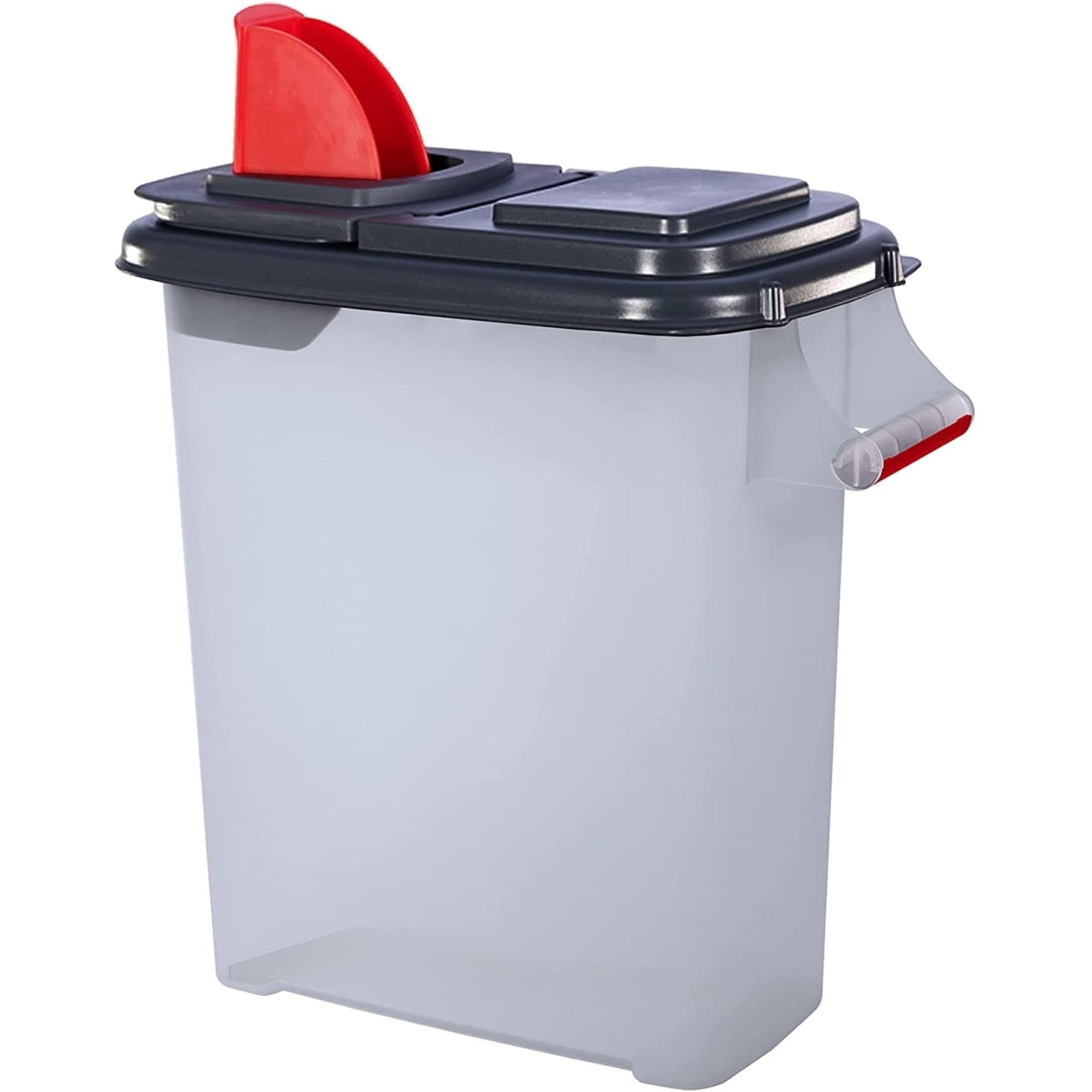 Buddeez 32 Quart Clear and Gray Plastic Storage Bin