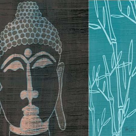 Buddha Blue Canvas Art - Shanni Welsh (24 x 24)