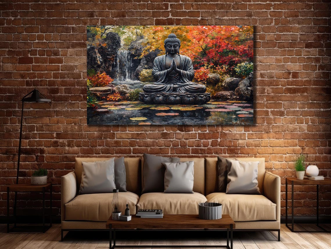 Buddha Canvas Print: Zen Asian Wall Art, Ready To Hang, F385, Unframed ...