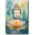 thumbnail image 1 of Buddha Canvas Wall Art Buddha Head & Lotus Flower Painting Prints Zen Pictures Buddhist Spiritual Artwork for Yoga Meditation Room Framed(Picture-2, (12.00" x 18.00")), 1 of 6