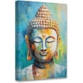 thumbnail image 1 of Buddha Canvas Wall Art Zen Picture Wall Decor Vintage Buddha Statue Painting Print Modern Meditation Living Room Decor Frame (Buddha - 1, 12x18inch (30x45cm)), 1 of 6