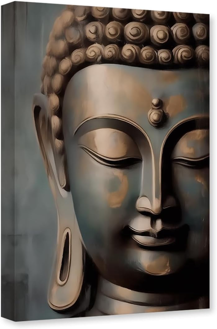 Buddha Canvas Wall Art Zen Pictures Wall Decor Buddha Portrait Painting ...