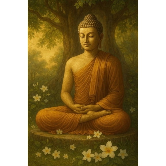 Buddha Canvas Wall Art poster Buddha Pictures Buddhism Statue Poster for Prayer Yoga Spa Meditation Spirit Room Wall poster