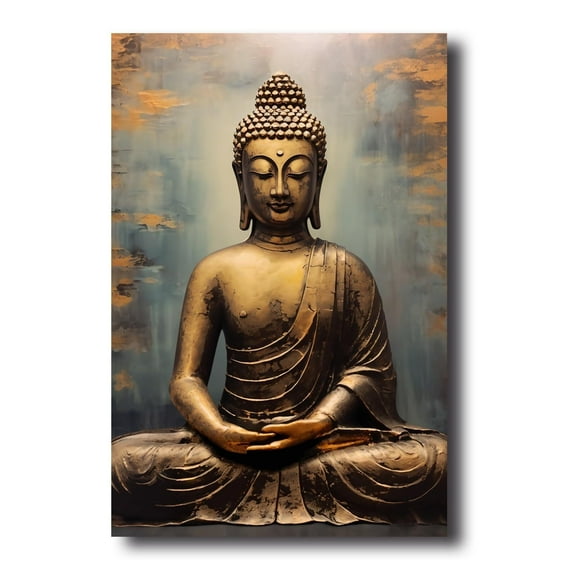Buddha Canvas Wall Art poster Buddha Statue Painting Prints Zen Pictures Buddhist Spiritual Artwork for Yoga Spa Meditation Room