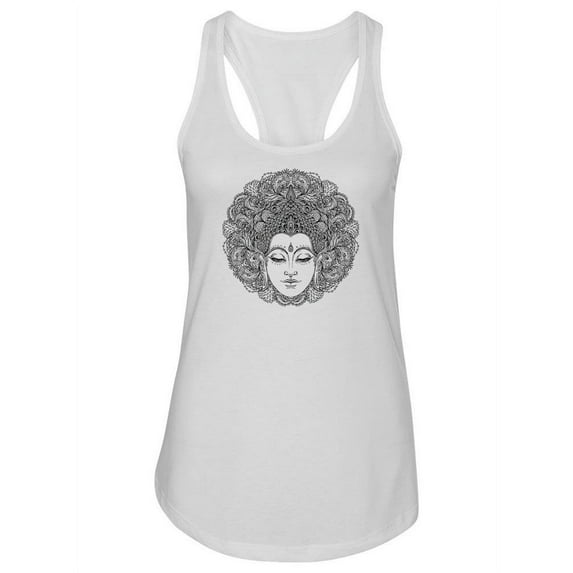 Buddha Face And Mandala Hair Tank Women -Image by Shutterstock, Female Large