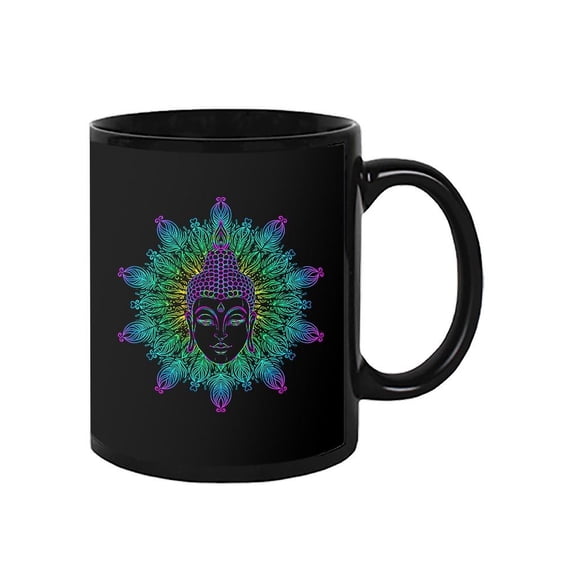 Buddha Face Over Mandala Mug -Image by Shutterstock,