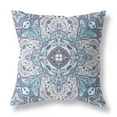 thumbnail image 1 of Buddha Flower Ceremony Indoor/Outdoor Fabric Pillow with Zip -Gray Blue 16x16, 1 of 4