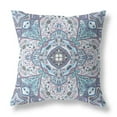 thumbnail image 1 of Buddha Flower Ceremony Indoor/Outdoor Pillow with Removable Cover in Gray Light Blue26x26, 1 of 5