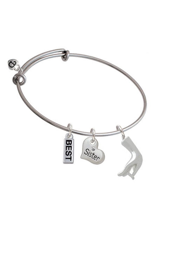 Buddha Hand (Charity & Compassion) Sister Heart Expandable Bangle Bracelet