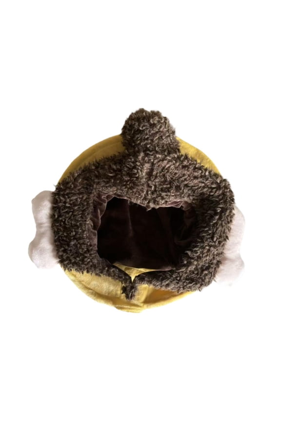 Buddha Head Hat Costume Headgear Photo Prop Plush Material Squeaking Ears for Men Women Travel