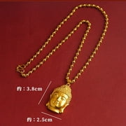 Buddha Head Necklace 22K 23K 24K THAI BAHT YELLOW GOLD GP Necklace