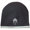 thumbnail image 1 of Buddha Head Patch Performance Beanie Hat - Black, 1 of 2