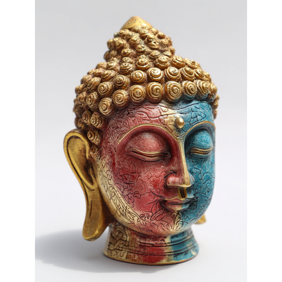 Buddha Head Sculpture Canvas Wall Art,Zen Garden Decor for Living Room Bedroom Yoga Studio