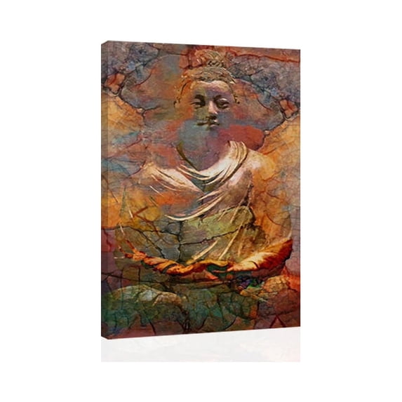 Buddha In Stone - CANVAS OR PRINT WALL ART