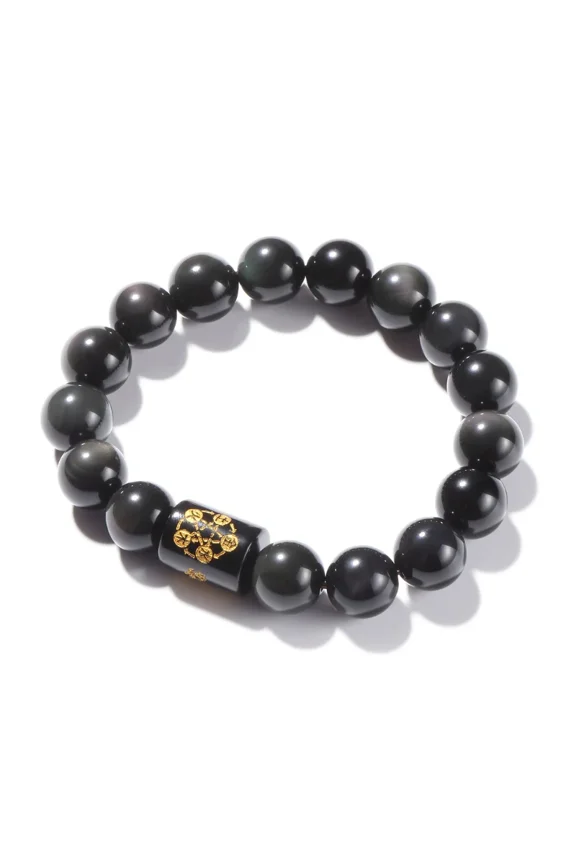 Natural Rainbow Obsidian Healing Bracelet