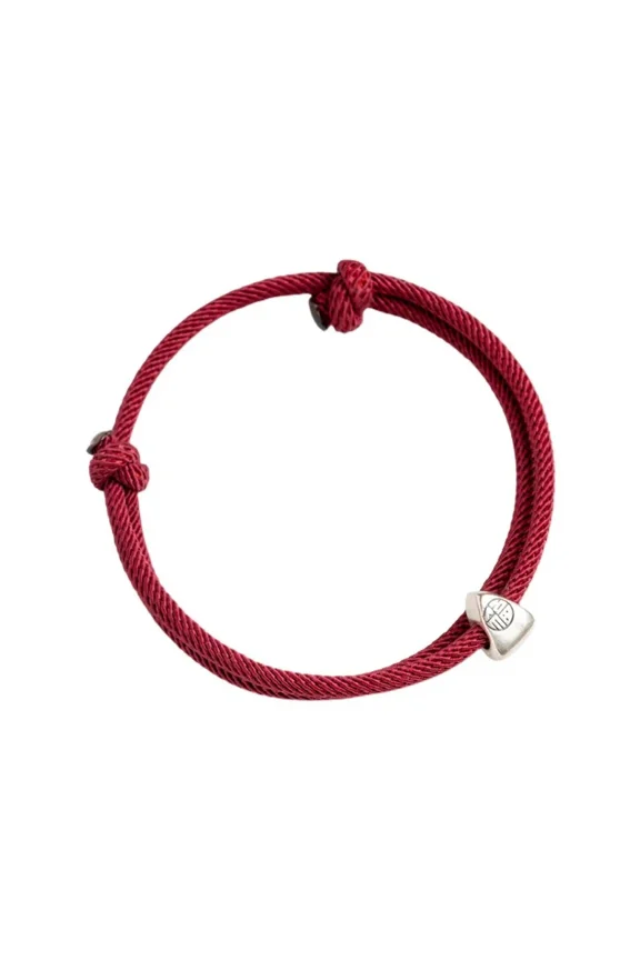 Red String Fu Lucky Bracelet - Dark Red
