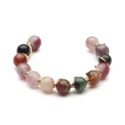 Buddha & Karma Tourmaline Ring - Natural Healing Crystal Bead Rings