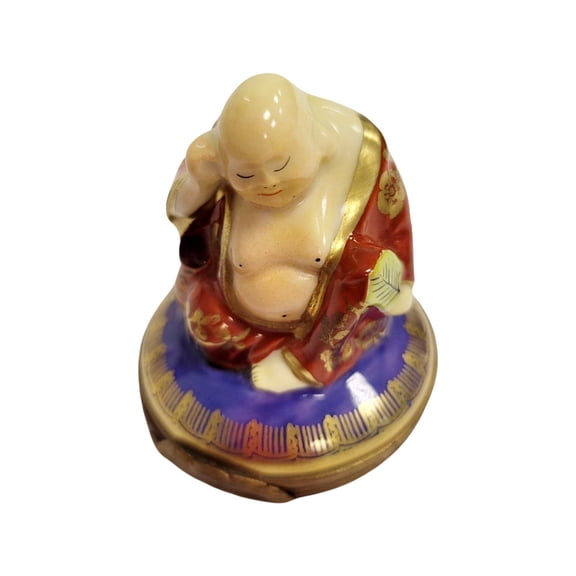 Buddha Red PV Limoges Box for Collectors | Limoges Boutique Limoges Box Porcelain Figurine