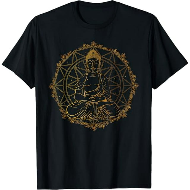 Buddha Meditating Mandala Art Yoga Buddhist Gift TShirt