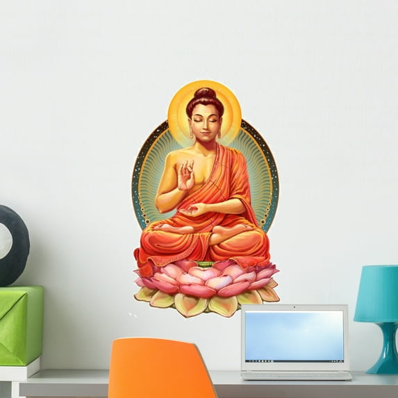 Buddha Meditation Wall Decal Wallmonkeys Peel and Stick Graphics (24 in H x 17 in W) WM502997