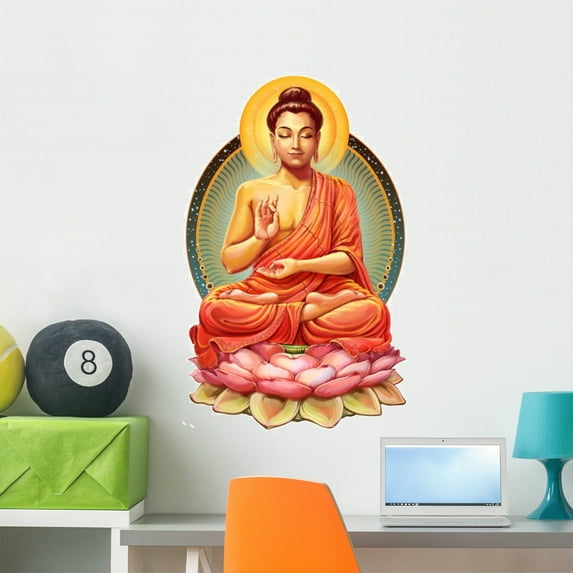 Buddha Meditation Wall Decal Wallmonkeys Peel and Stick Graphics (36 in H x 26 in W) WM502997