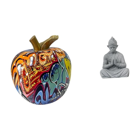Buddha Monkey Statue Figurine Resin Sculpture Unique Gift for Living Room Bedroom Meditation