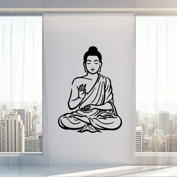 Buddha Pattern Wall Sticker Home Decor Living Room Wall Decals Bedroom Religion Sticker Muraux Self Adhesive Film 57x76cm