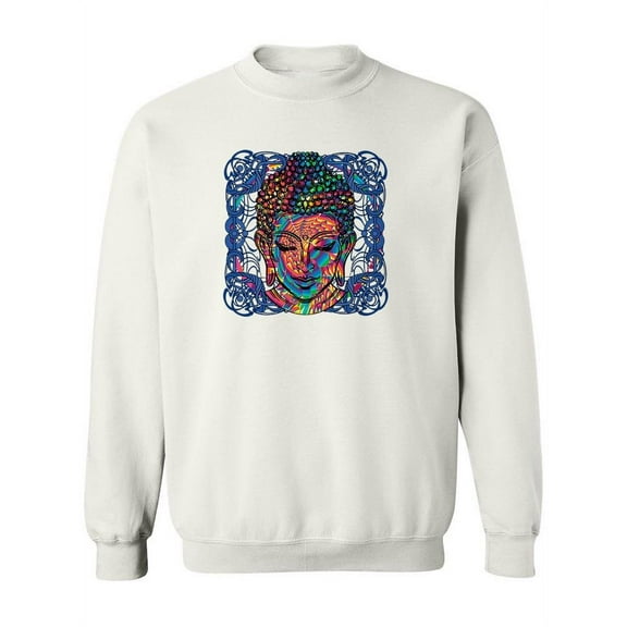 Buddha Psychedelic Colors Sweatshirt Women -Image by Shutterstock, Female Large