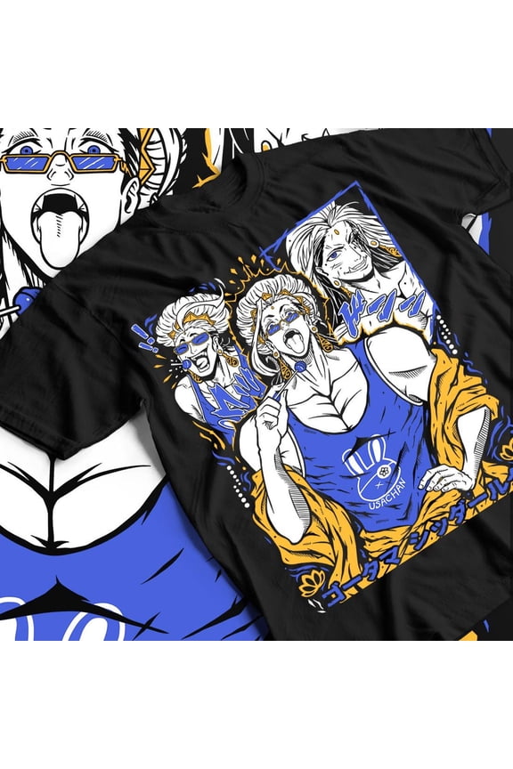 Buddha Record of Ragnarok Usachan Bunny Tank Top Tee, Black Cotton Unisex T-Shirt