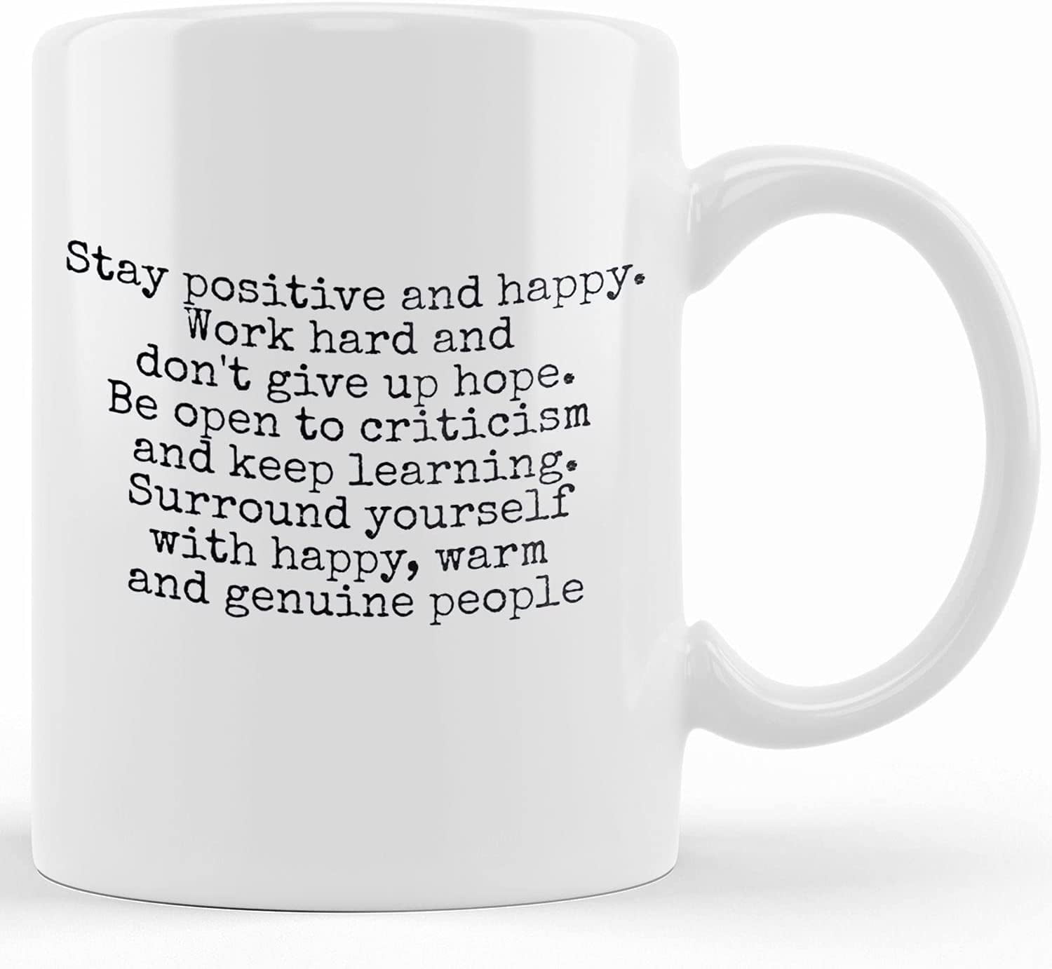 Buddha Sayings Buddhist Mug –stay Positive And Happy Motivational Quotes Gift For Friend, Coworker How To Be At Peace, Keeping Calm, Ceramic Novelty Coffee Mug, Tea Cup, Gift Present For