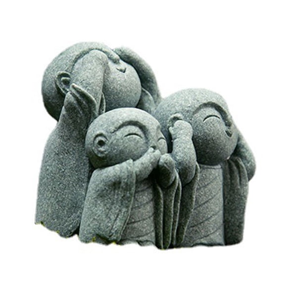 Buddha Set See No Evil Speak Hear China Zen For Spiritual Monk Statue B Smile Home