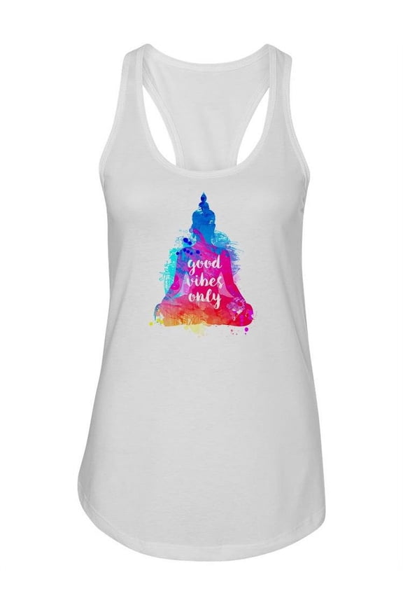 Buddha Silhouette And Quote Tank Women -Image by Shutterstock, Female x-Small
