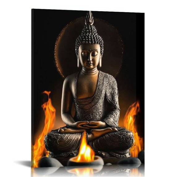 Buddha Statue Art - Zen Meditation Home Decor,12 x inch