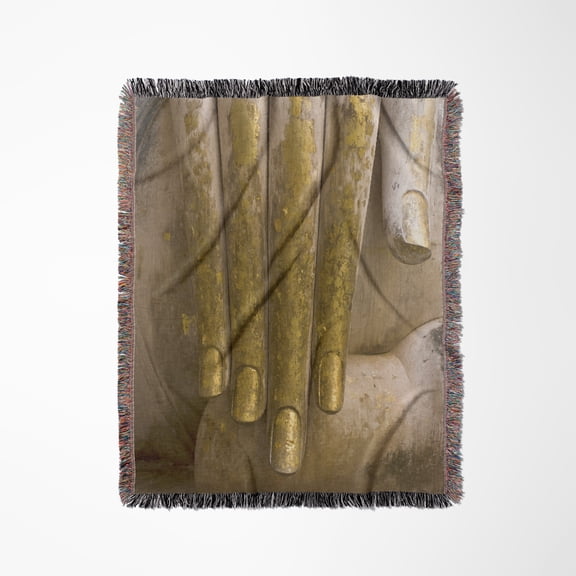 Buddha Statue At Wat Si Chum, Thailand-As36 Awr0009 - Alison Wright, Woven Blanket