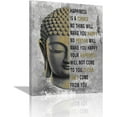 thumbnail image 1 of Buddha Statue Wall Art Inspirational Buddha Zen Wall Decor Motivational Buddha Picture Canvas Painting Print Zen Home Decor Spiritual Gifts for Men Women Bedroom Yoga Spa Framed Ready to Hang 12"x16", 1 of 6