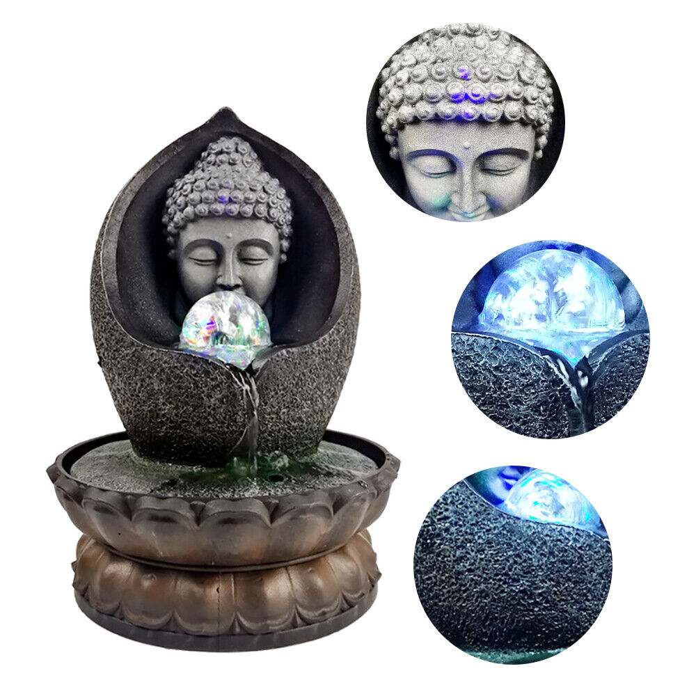 Buddha Tabletop Fountain Desktop Water Fountain Indoor Office Home