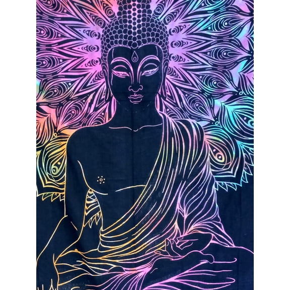 Buddha Tapestry, Wall Hanging, and Bedspread (54 X 82 inch, 100% Cotton)