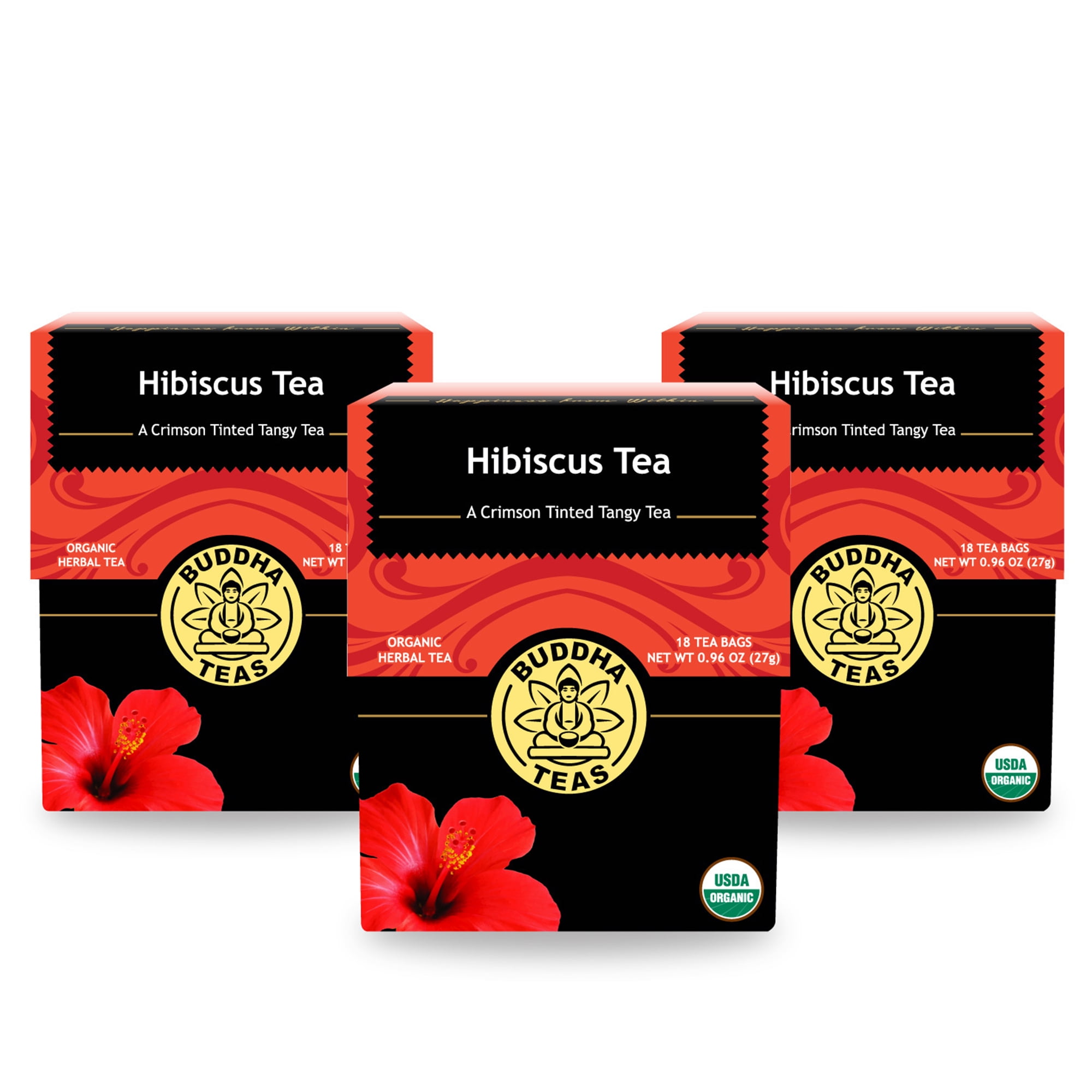 Buddha Teas Organic Hibiscus Tea Organic Herbal Calming Tea Bags for