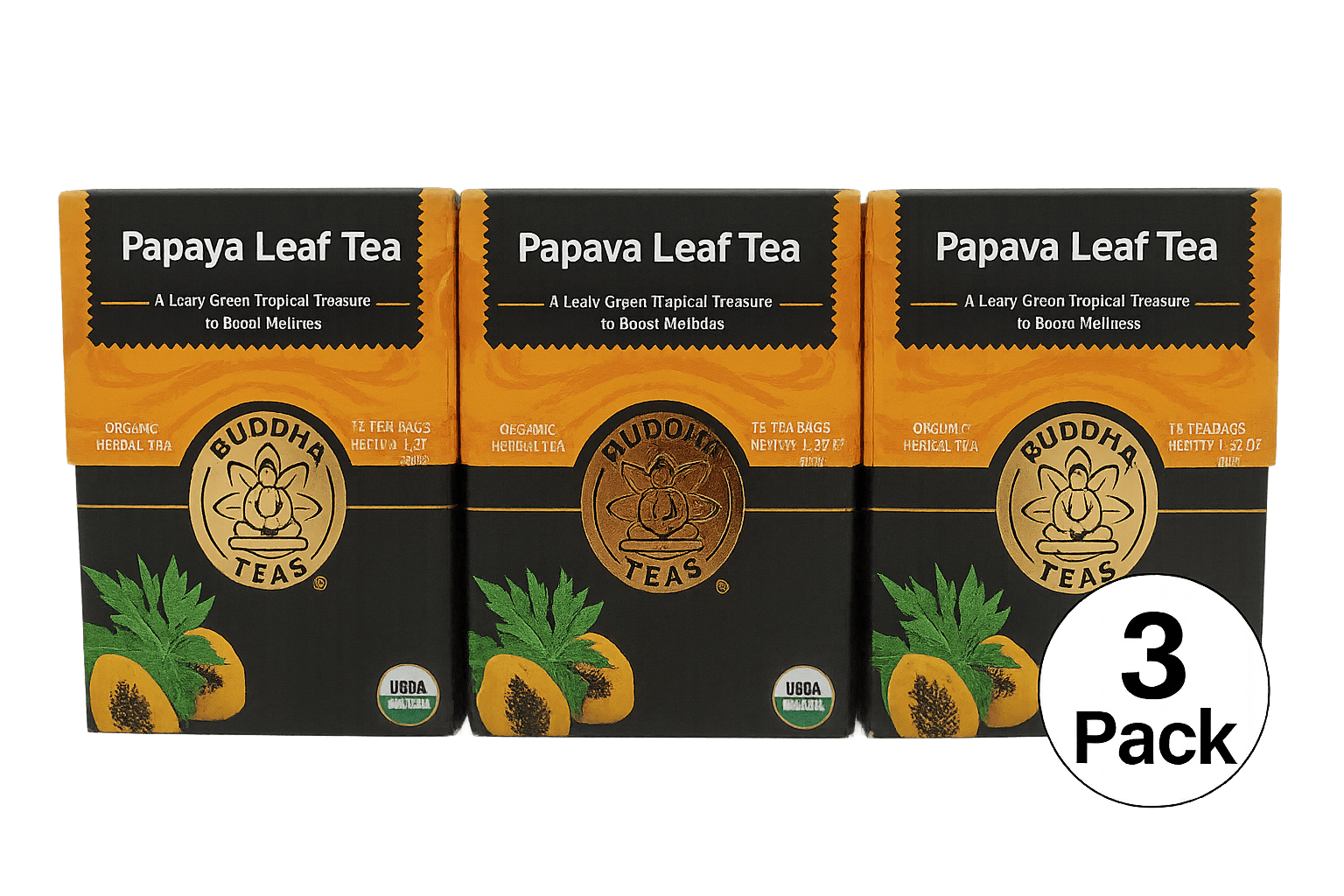 Buddha Teas Organic Papaya Leaf Tea – Caffeine-Free, Kosher, USDA ...