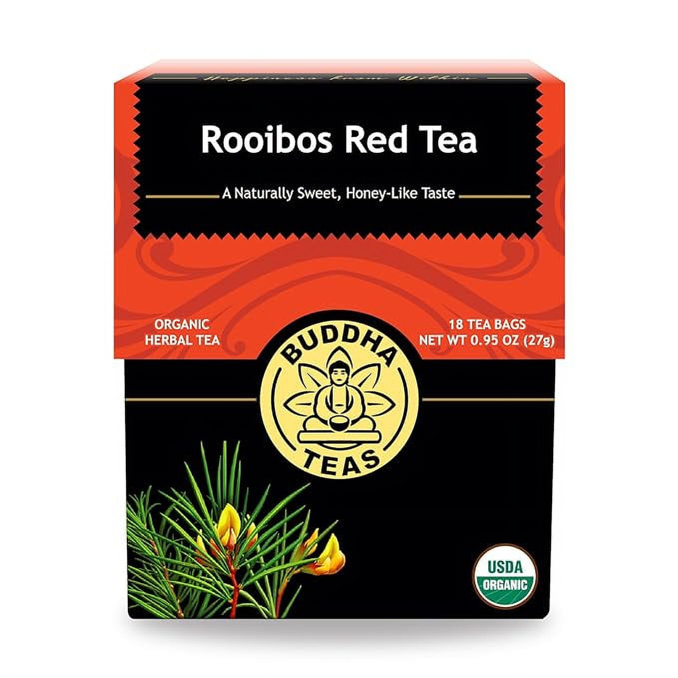Buddha Teas Organic Rooibos Tea OU Kosher, USDA Organic, CCOF Organic